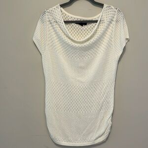 Nine West White Open Knit Top
